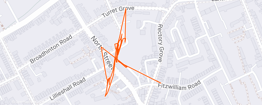 Map of the activity, Morning Workout