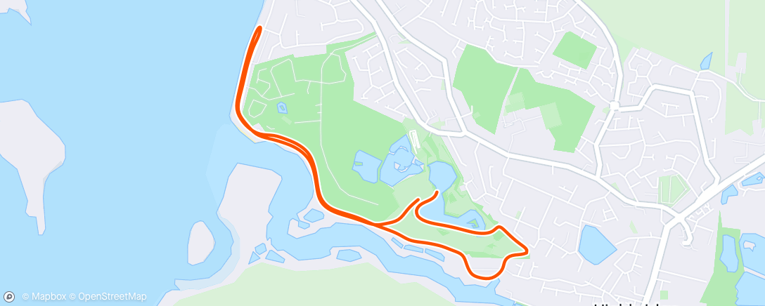 Map of the activity, Gentle Park run