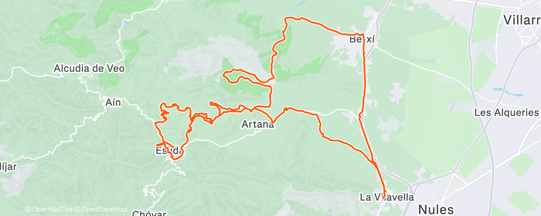 Карта физической активности (Bicicleta de montaña matutina)