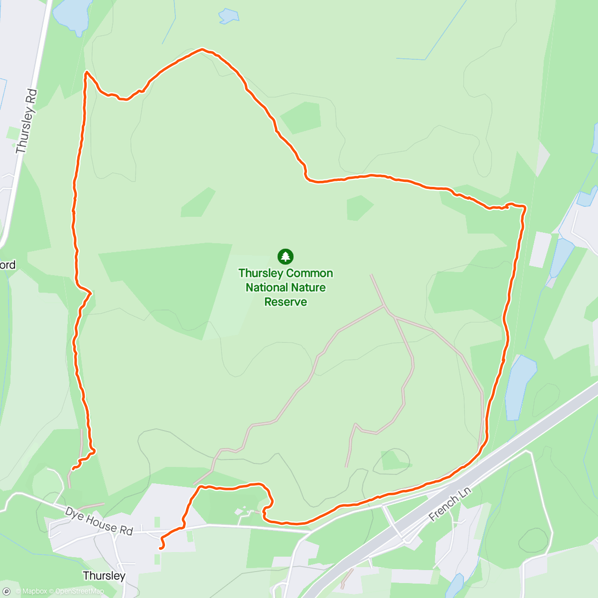 Map of the activity, In-laws walk