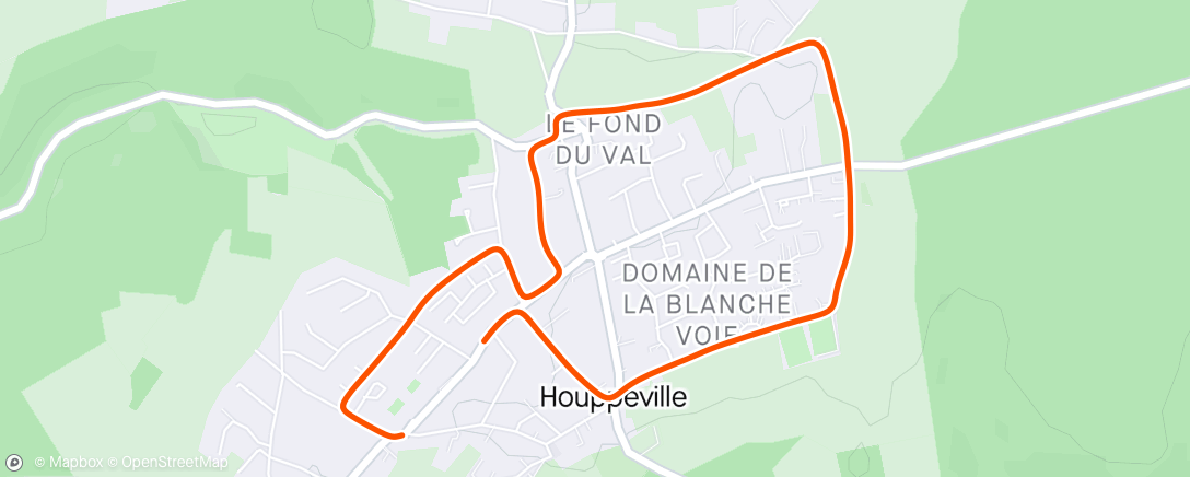 Mapa de la actividad (5K Houppeville)