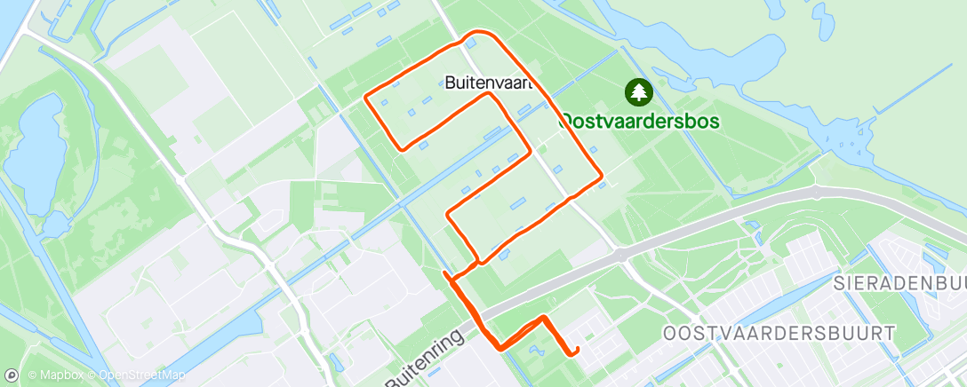 Map of the activity, Afternoon Run - 5 km