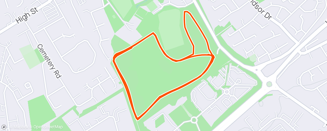 「Houghton Hall Park Run」活動的地圖