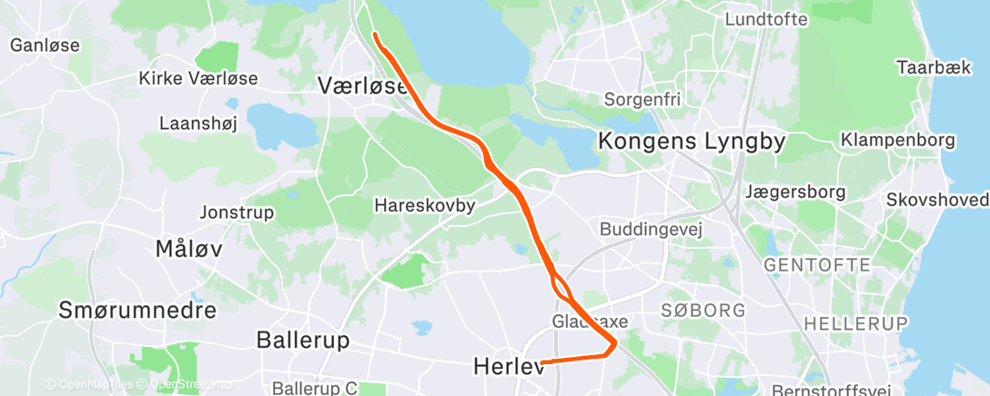 Map of the activity, Morning Ride