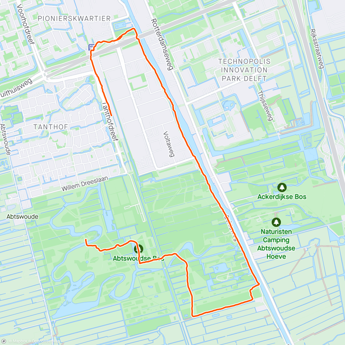 Map of the activity, Koningsdagrondje
