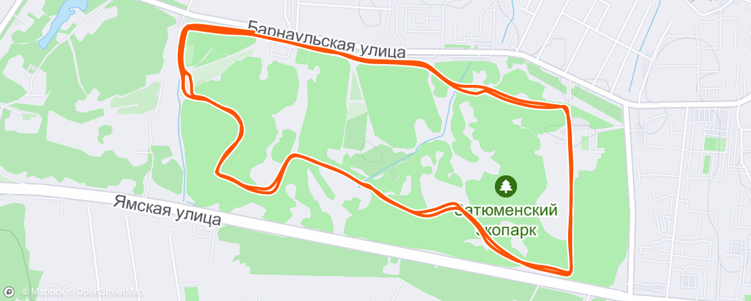 Map of the activity, Morning Run