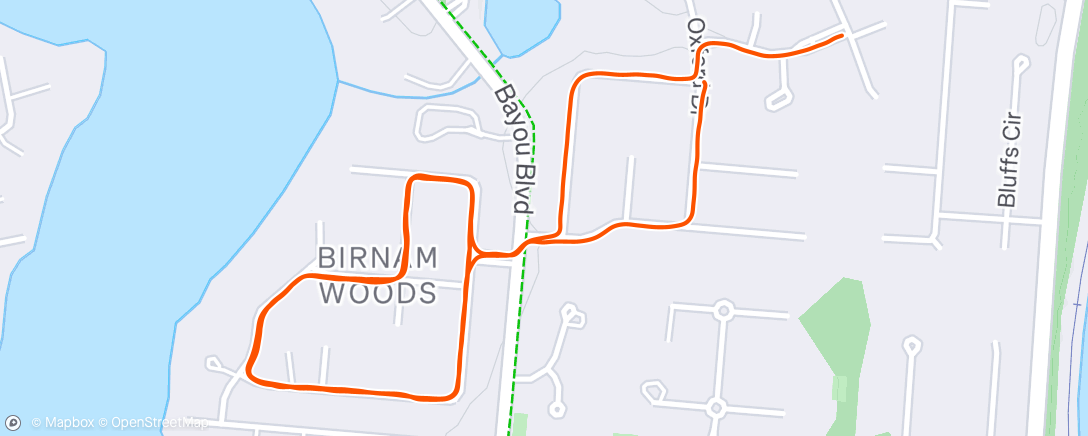 Map of the activity, Evening Run