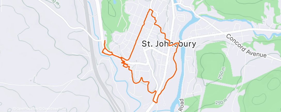 Map of the activity, Morning Walk