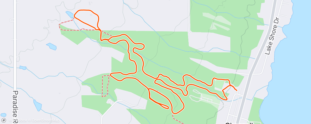 Map of the activity, Lunch Nordic Ski