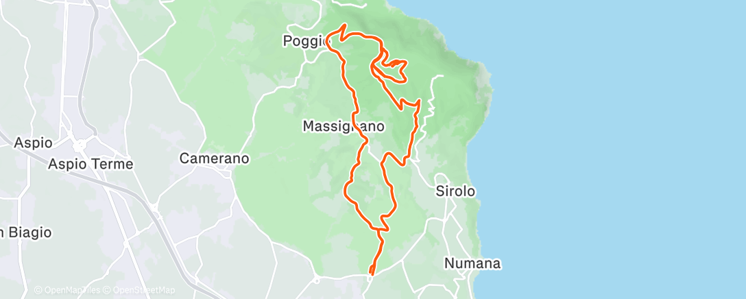 Map of the activity, Conero pure oggi