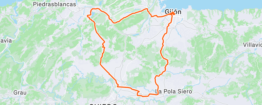 Map of the activity, Vuelta a la Miranda con Vito