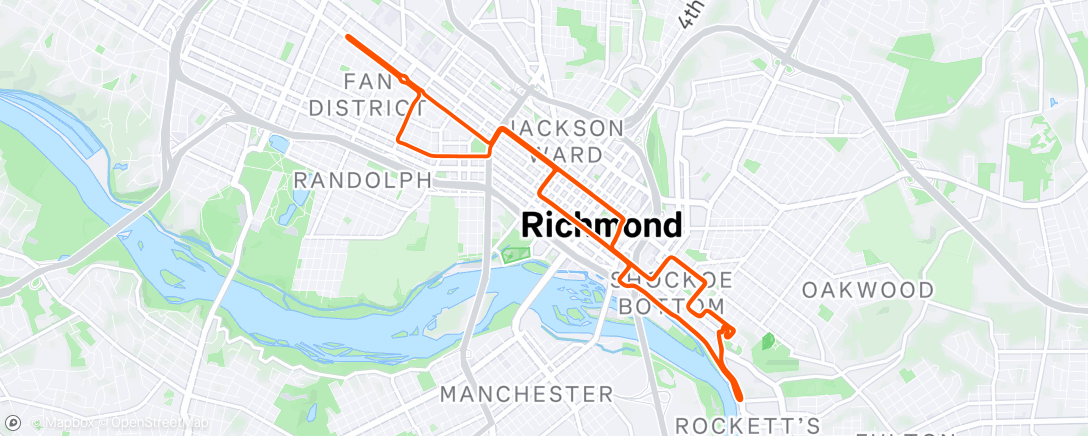 Map of the activity, Zwift - Richmond Loop Around in Richmond