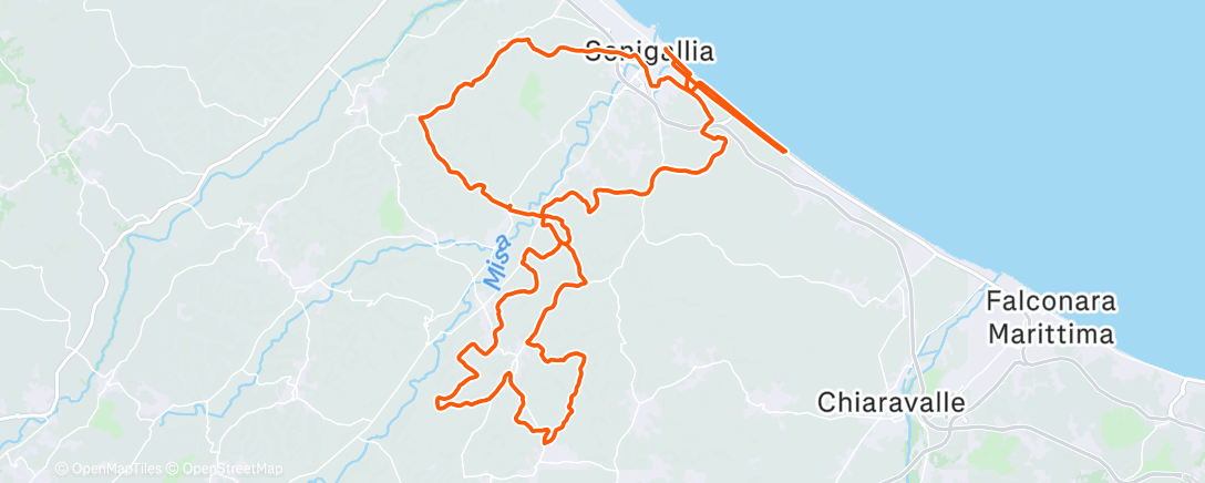Map of the activity, Sessione di mountain biking mattutina