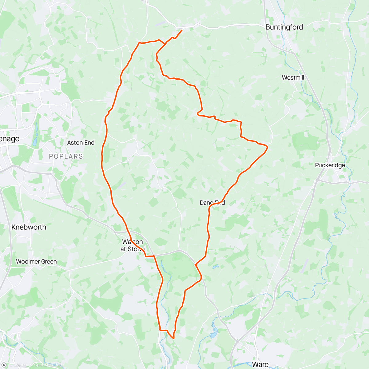 Map of the activity, Summer Bike