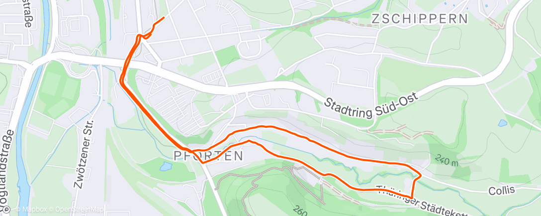 Map of the activity, Mittagspaziergang