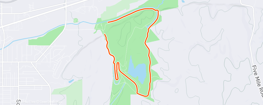 Map of the activity, Afternoon Trail Run