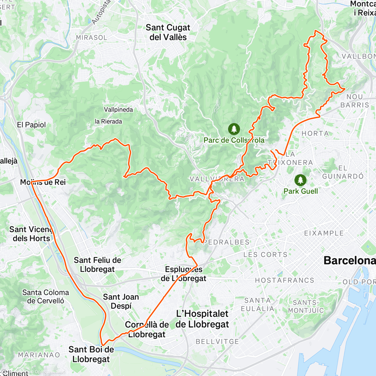 Map of the activity, Gravel timidín