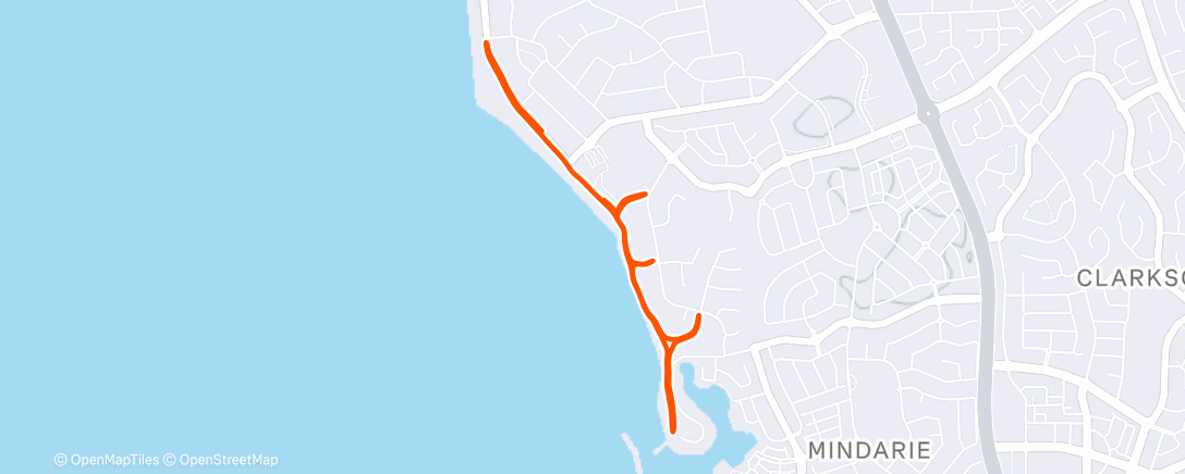 Map of the activity, Morning Run