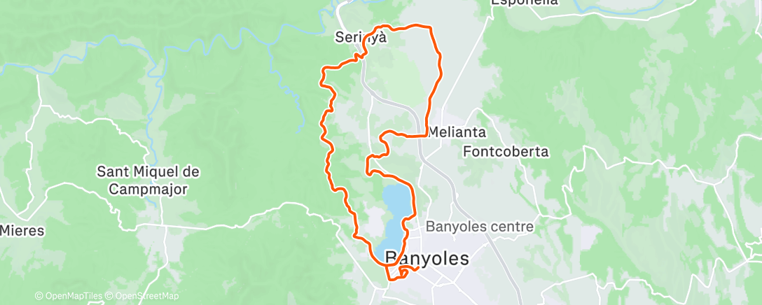 Map of the activity, Afternoon Ride