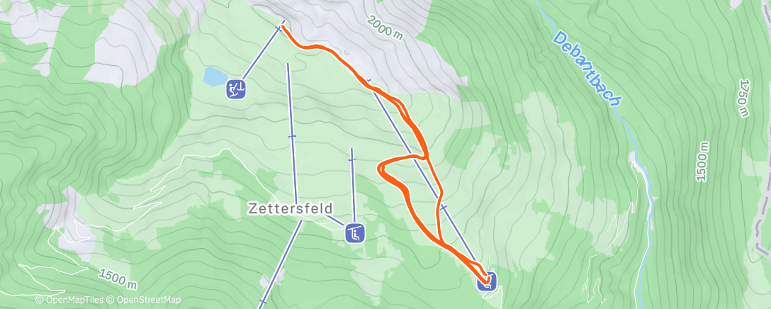 Map of the activity, Skimo (2xSchoberköpfl)