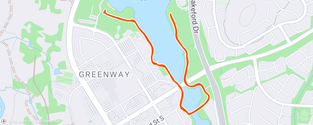 Map of the activity, Tuggeranong Parkrun