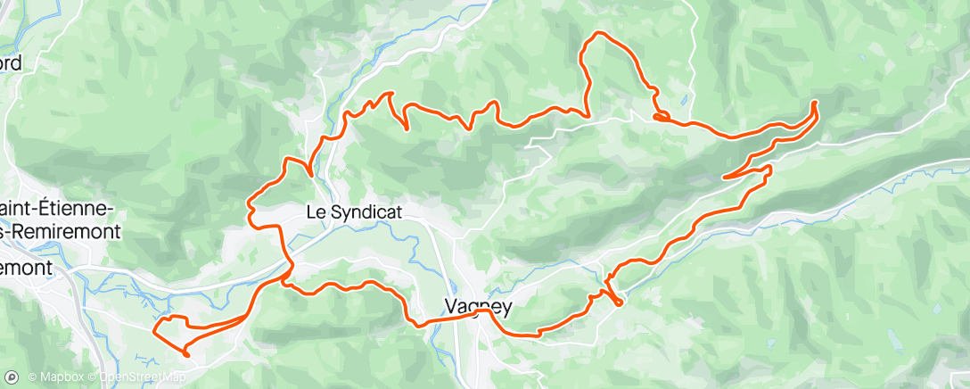 Map of the activity, Gravel dans l'après-midi