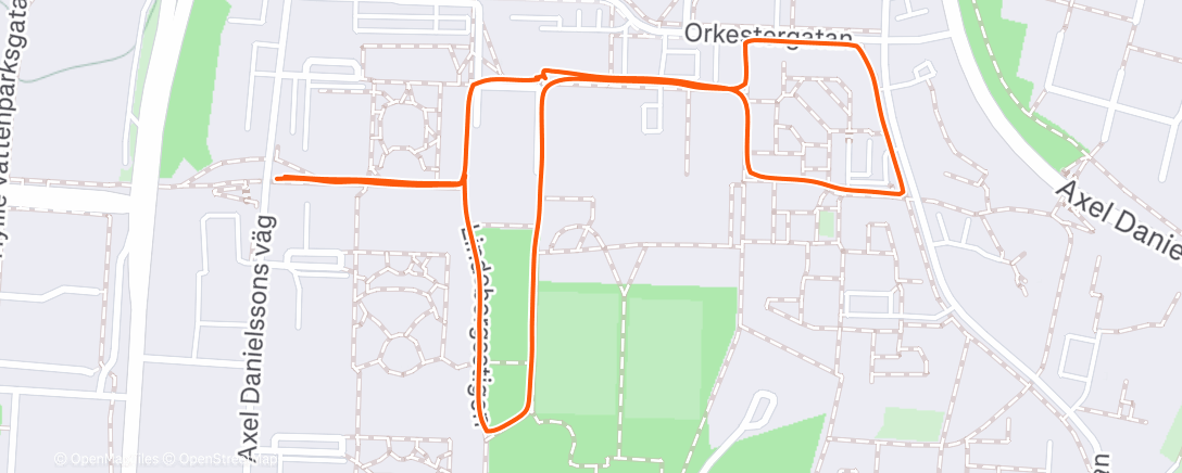 Map of the activity, Evening Walk