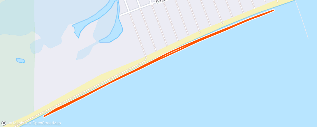 Map of the activity, Beach Walk Run