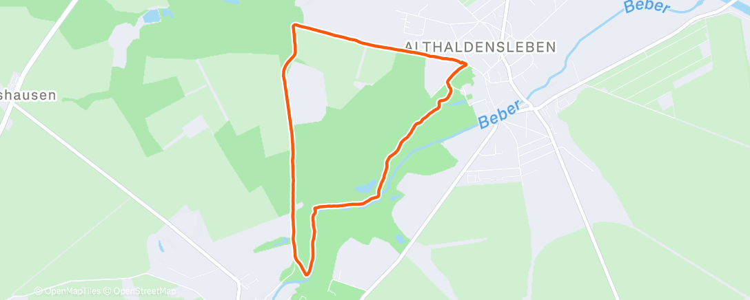 Map of the activity, Lauf am Nachmittag