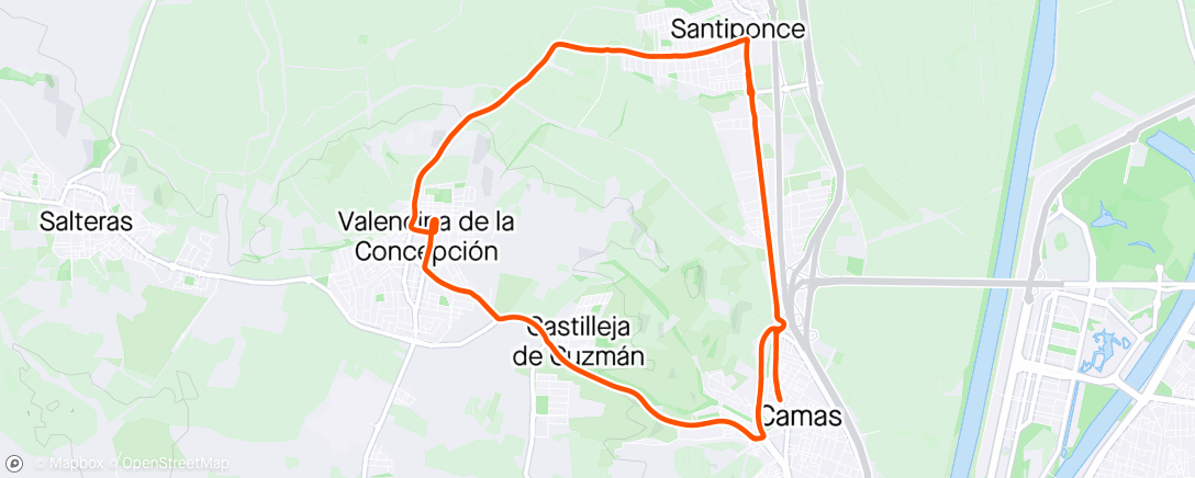 Map of the activity, Valencina - Santi Ponce- camas 
Suave