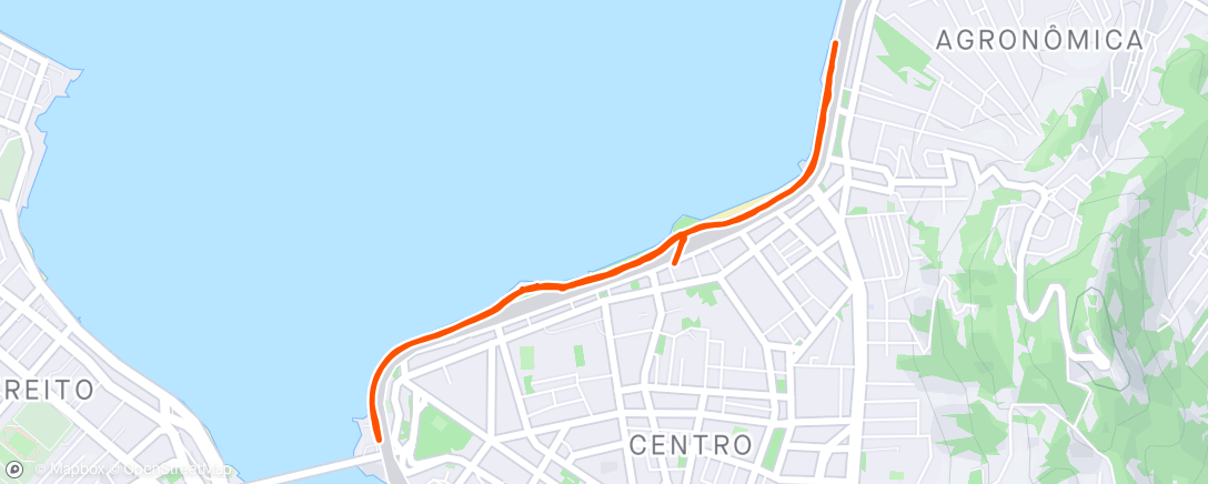 Map of the activity, Treino beira-mar norte