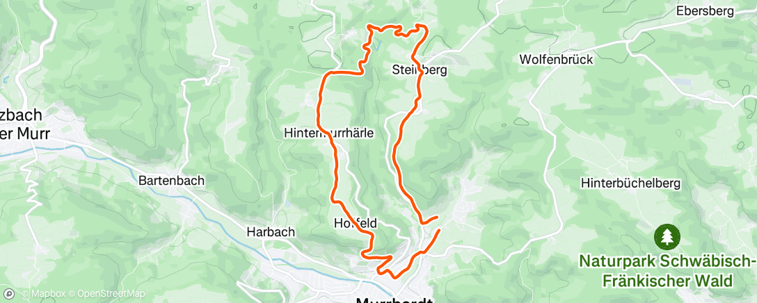Map of the activity, Abendlauf
