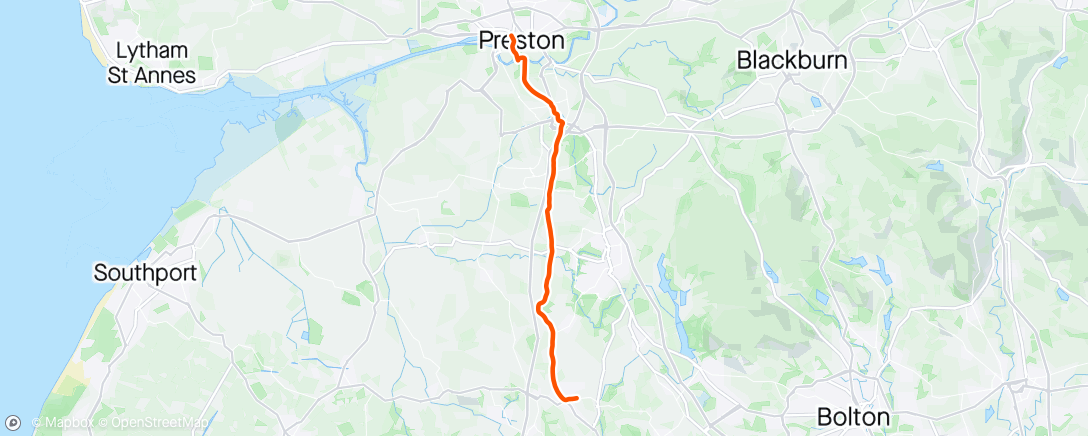 Map of the activity, Ride to work