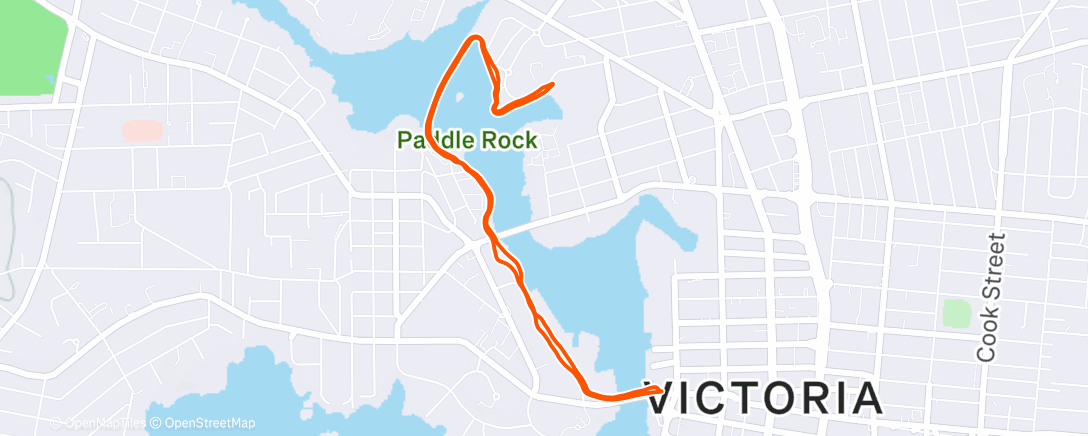 Map of the activity, Afternoon Run