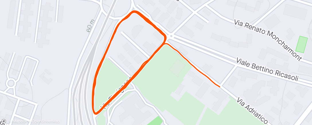 Map of the activity, Walk & Run