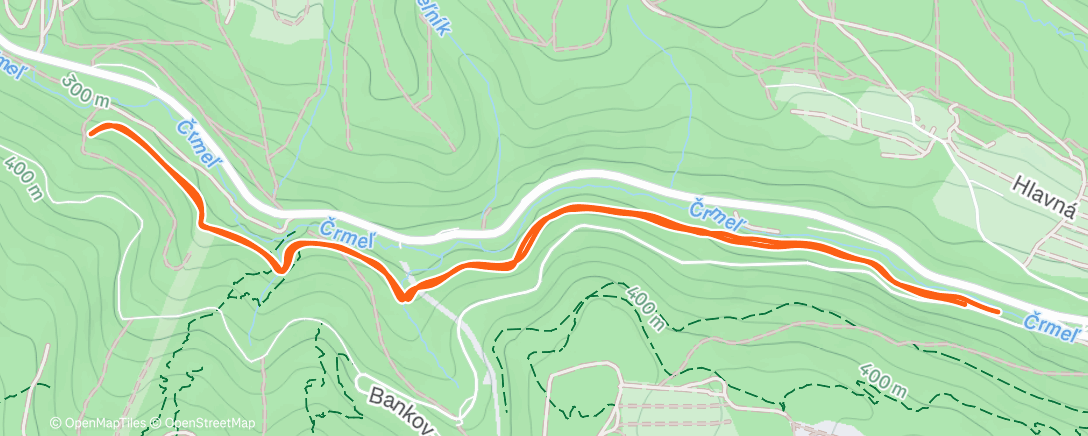 Map of the activity, Morning Trail Run