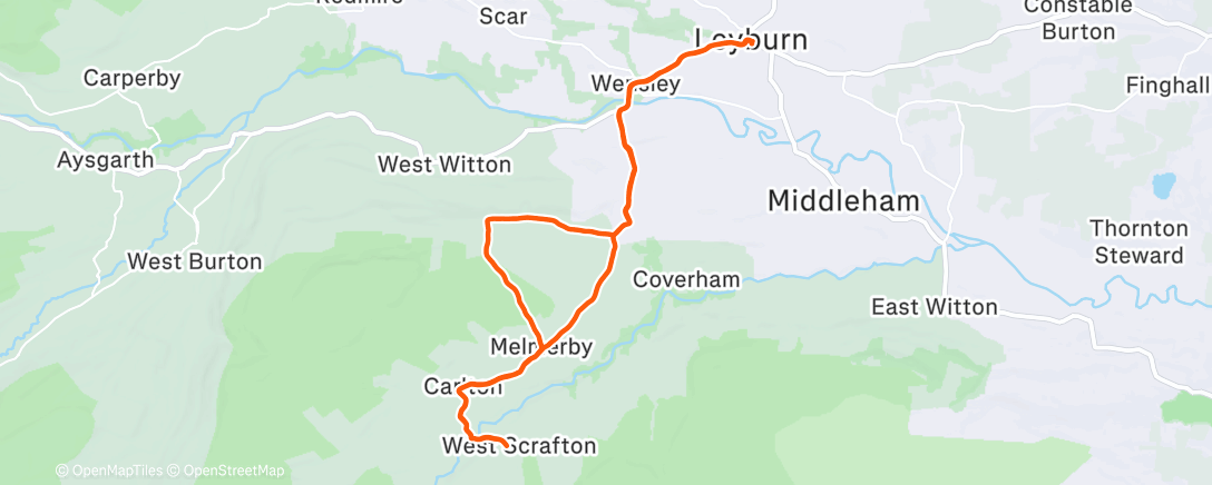 Карта физической активности (Lunch Ride)