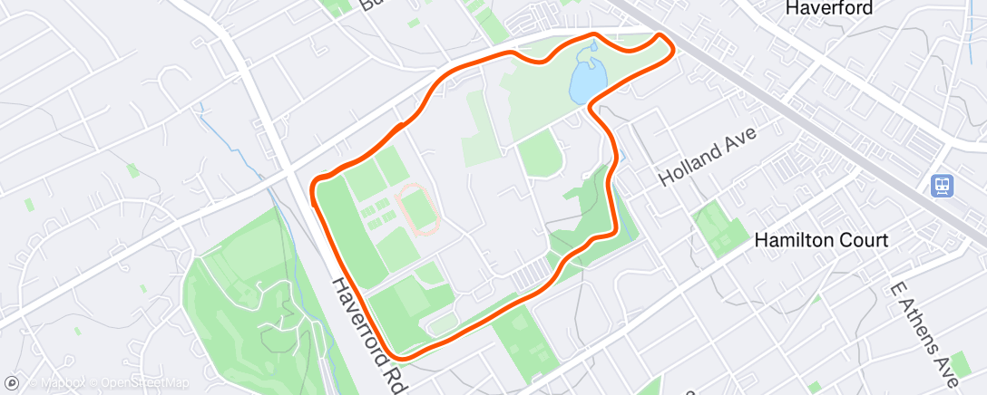 Map of the activity, Morning Run