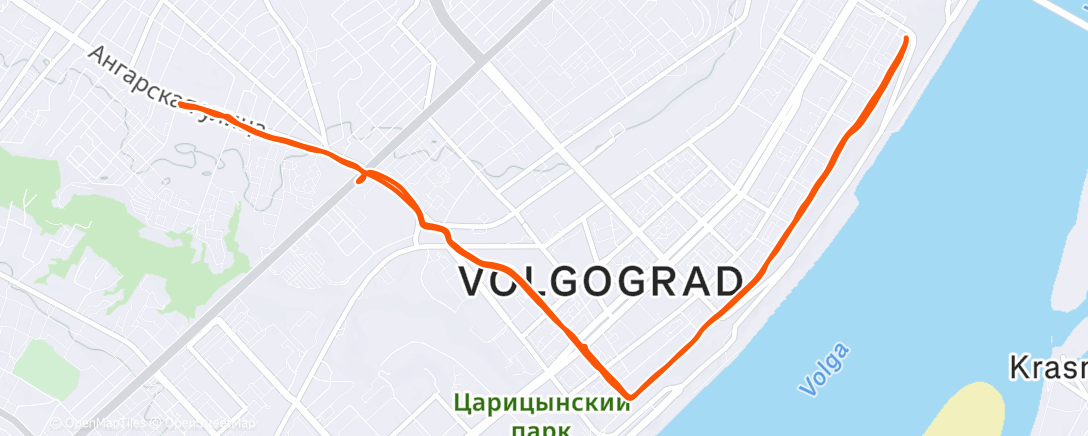 Map of the activity, Morning Run