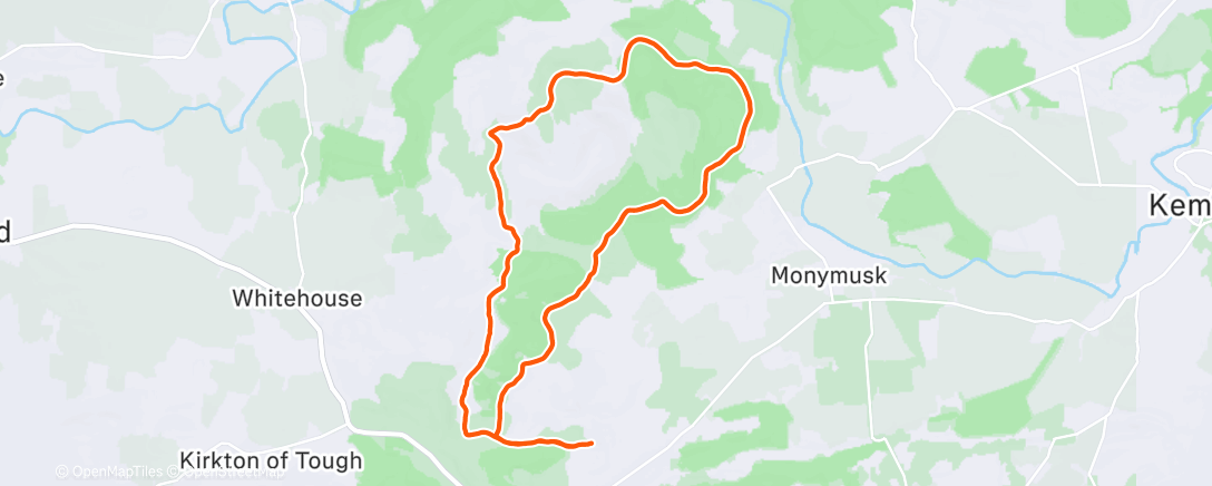 Map of the activity, Run with Stuart at Pitfichie