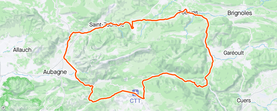 Map of the activity, Sortie vélo le matin