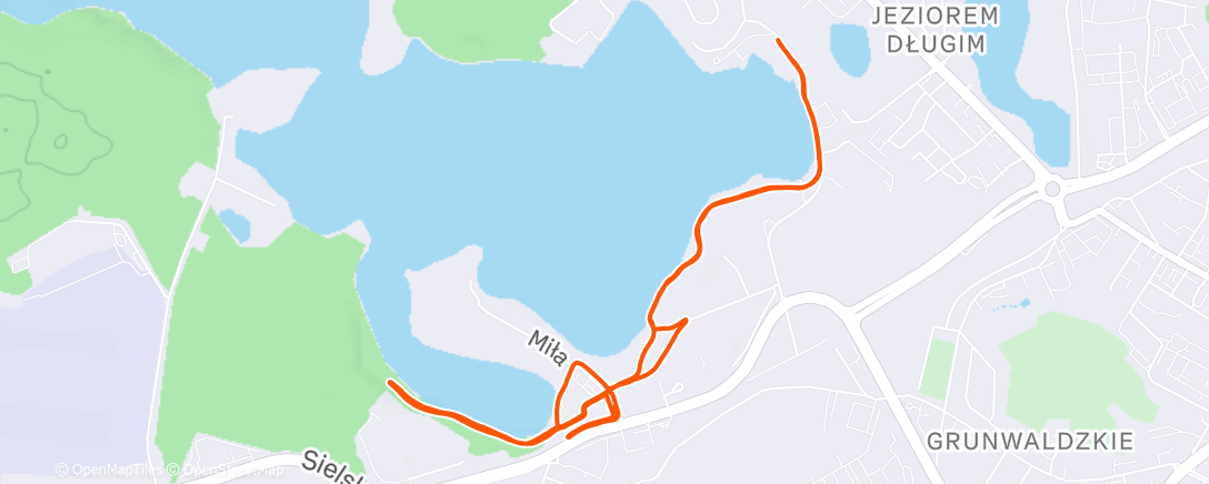 Map of the activity, Evening Run