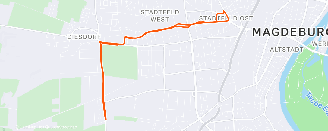 Map of the activity, Anti-Fresskoma-Lauf