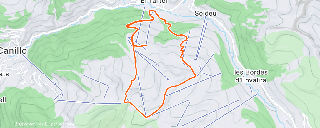 Map of the activity, Morning Backcountry Ski