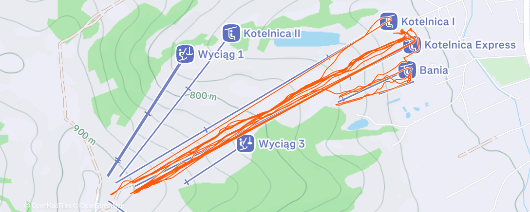 Map of the activity, Morning Snowboard