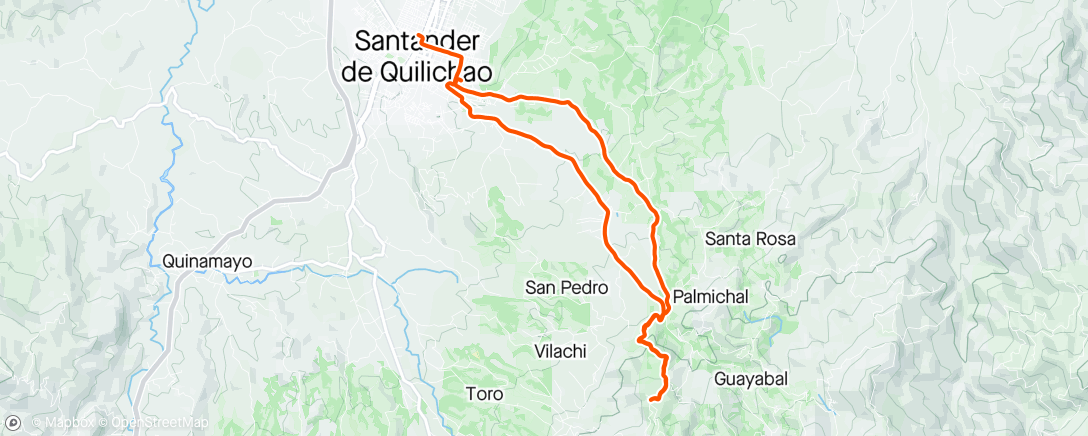 Map of the activity, El Carmen
