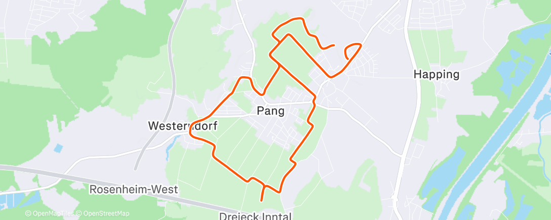 Map of the activity, Lauf am Nachmittag