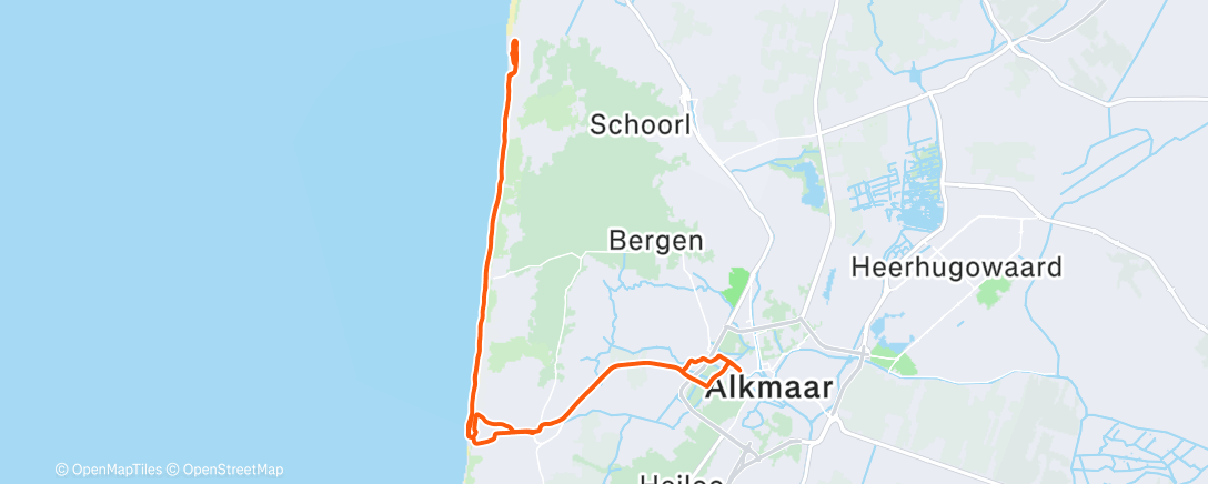 Map of the activity, Fietsen