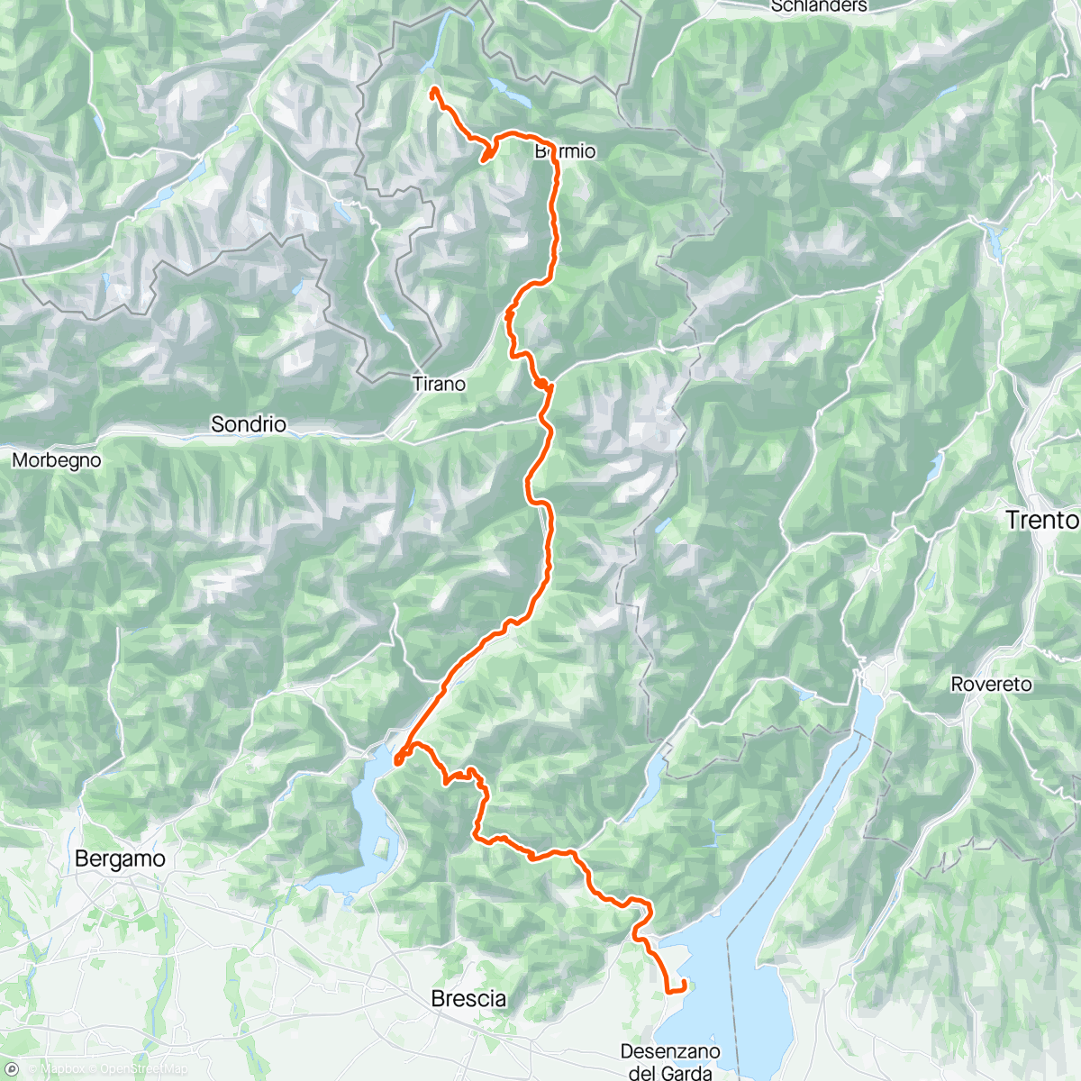 Map of the activity, Giro 15