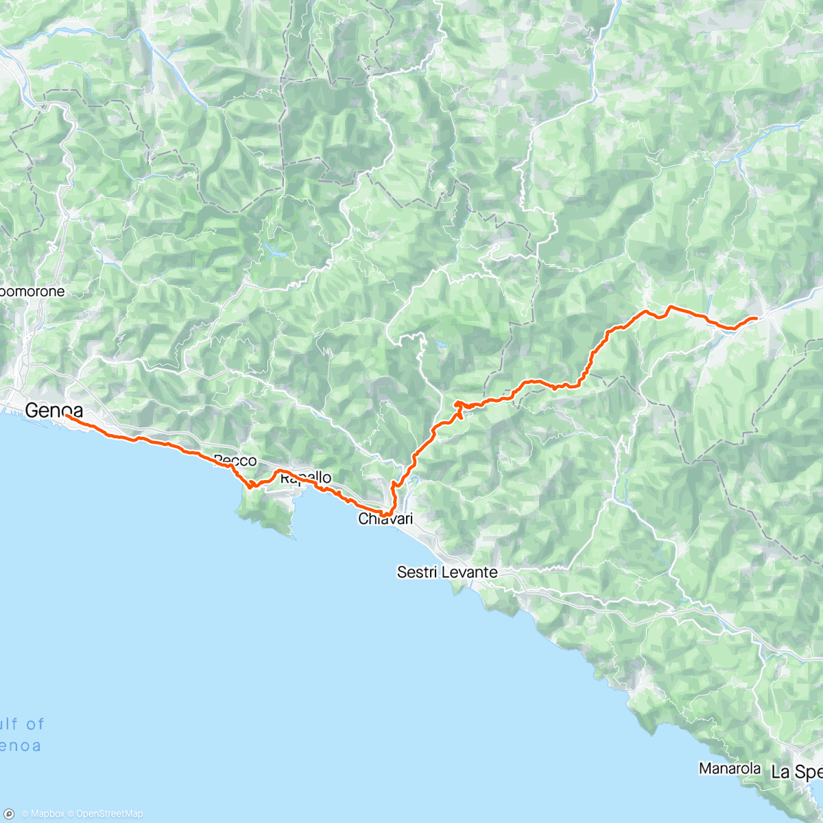 Map of the activity, Day #7 Genoa - Borgo Val do taro + bonus Giro d’ Italia